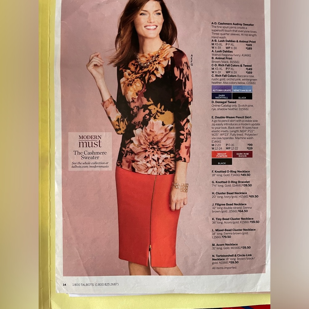 Talbots Double Weave Pencil Skirt